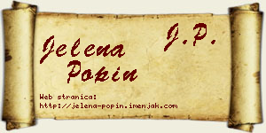 Jelena Popin vizit kartica